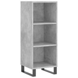 Highboard betonggrå 34,5x32,5x180 cm konstruert tre