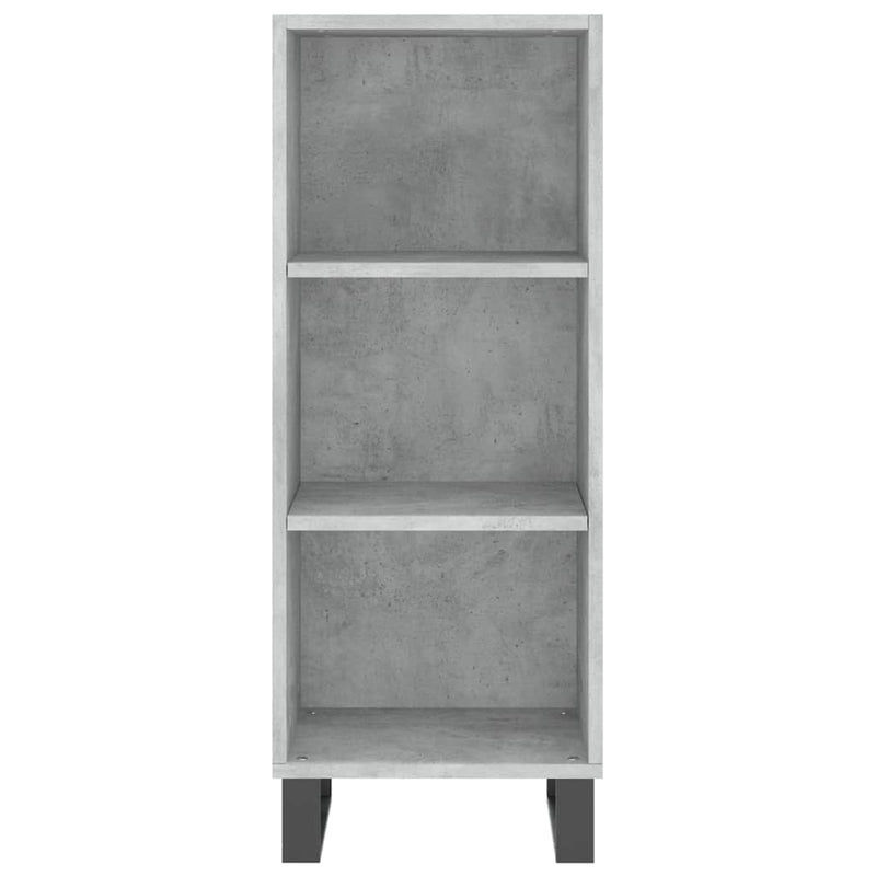 Highboard betonggrå 34,5x32,5x180 cm konstruert tre