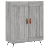 Highboard grå sonoma 69,5x34x180 cm konstruert tre