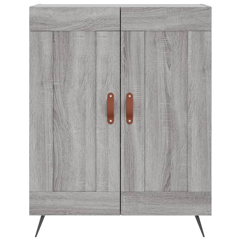 Highboard grå sonoma 69,5x34x180 cm konstruert tre