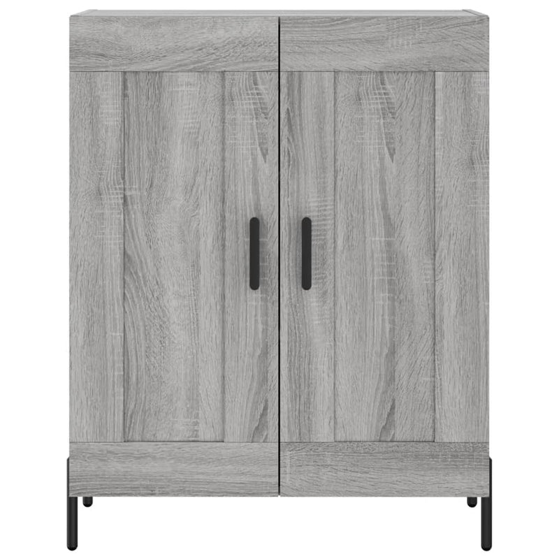 Highboard grå sonoma 69,5x34x180 cm konstruert tre