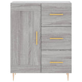 Highboard grå sonoma 69,5x34x180 cm konstruert tre