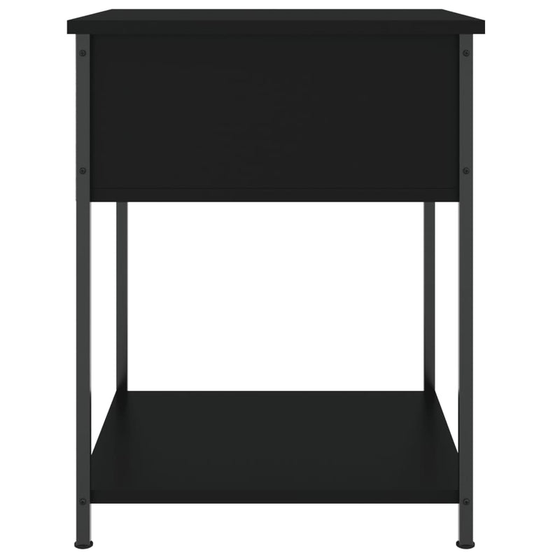 Nattbord svart 44x45x58 cm konstruert tre