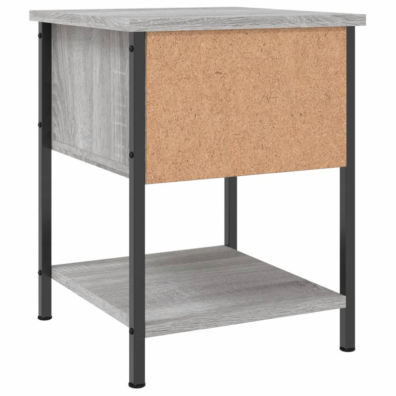 Nattbord grå sonoma 34x35,5x45 cm konstruert tre