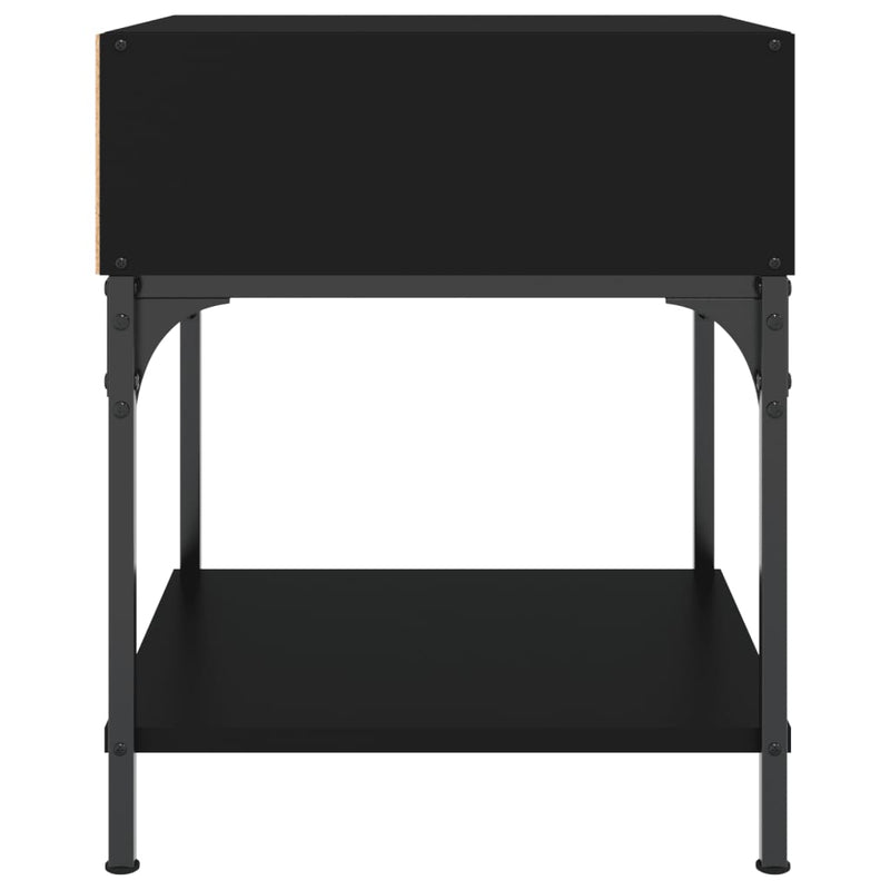 Nattbord 2 stk svart 40x41x50 cm konstruert tre