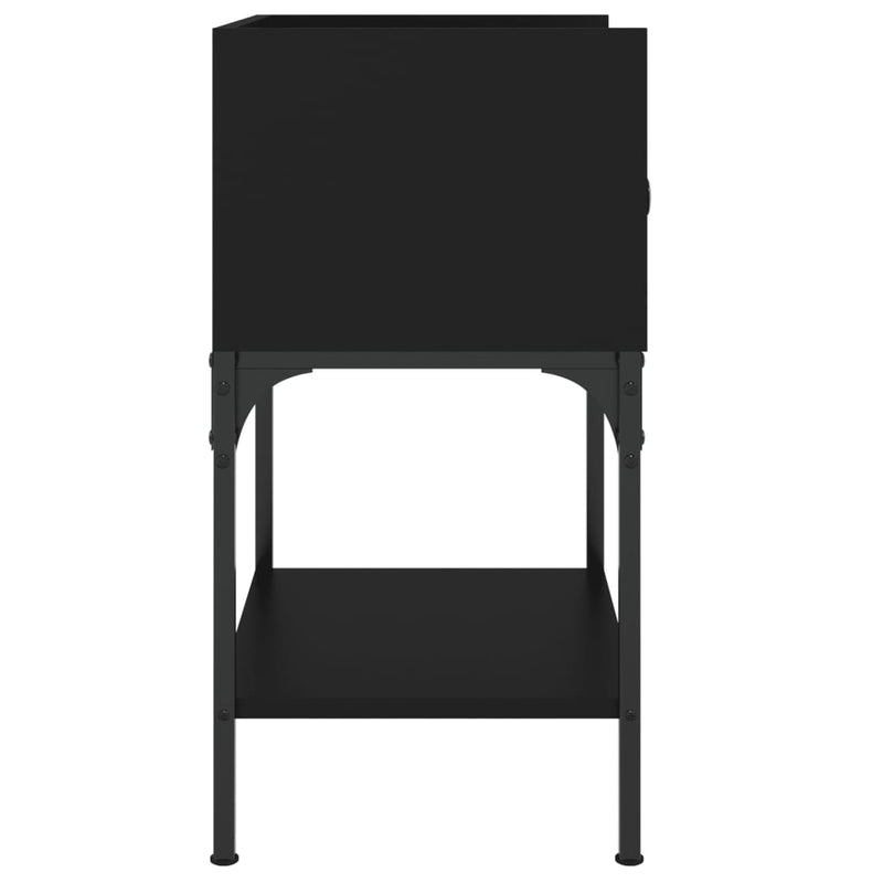 Nattbord svart 40,5x31x60 cm konstruert tre