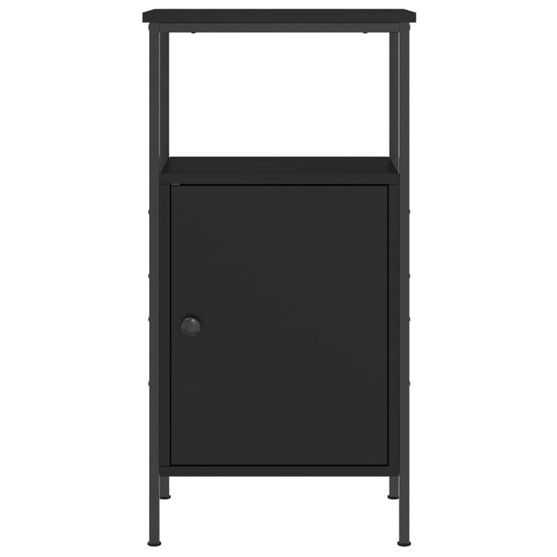 Nattbord svart 41x31x80 cm konstruert tre