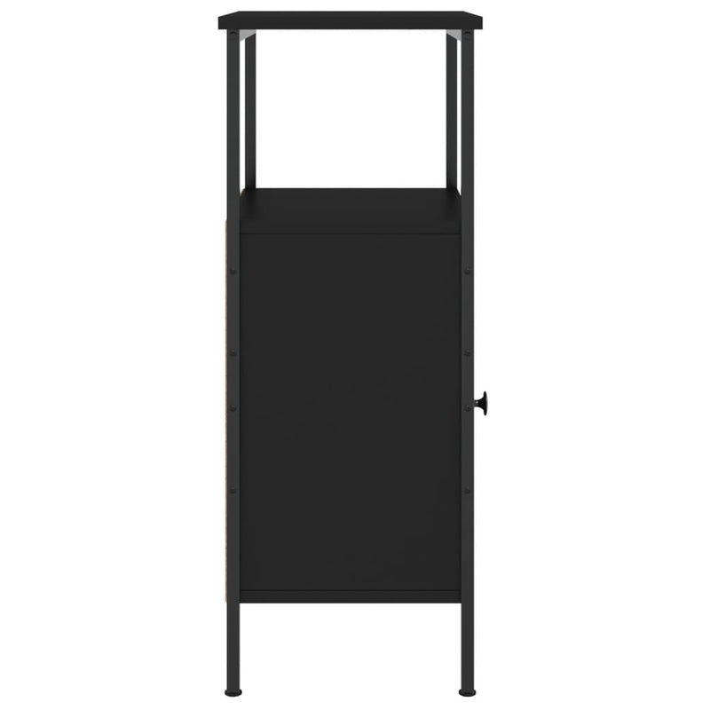 Nattbord svart 41x31x80 cm konstruert tre