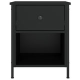 Nattbord svart 40x42x50 cm konstruert tre