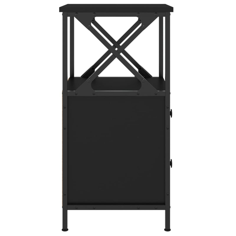 Nattbord svart 34x35,5x70 cm konstruert tre