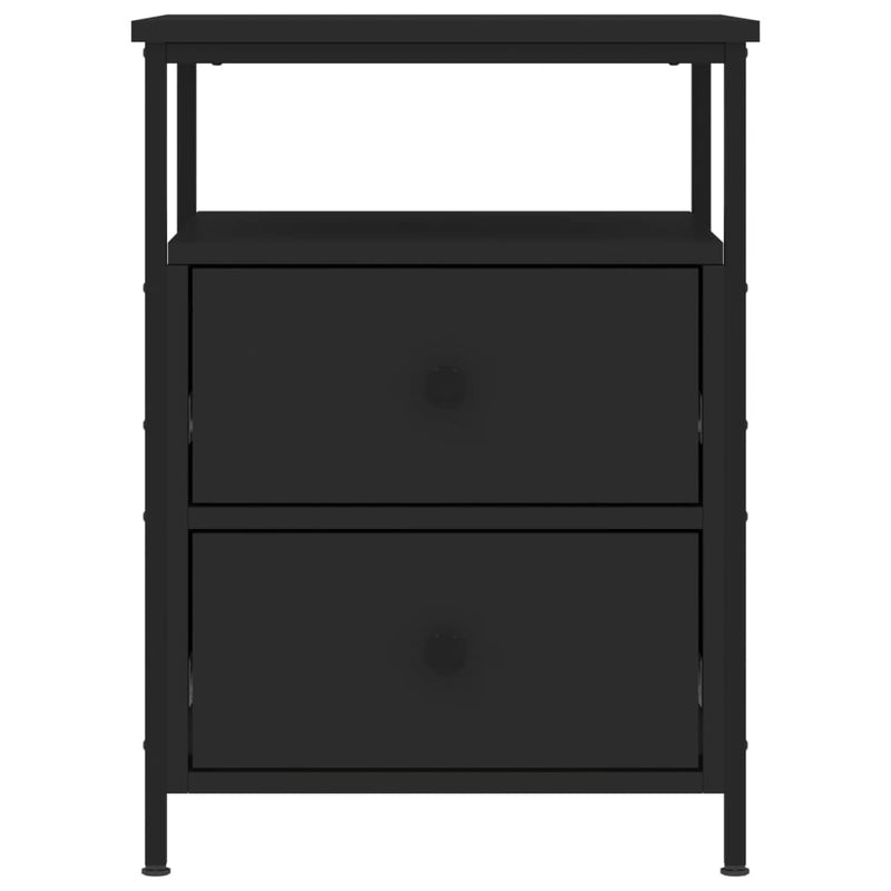 Nattbord svart 44x45x60 cm konstruert tre