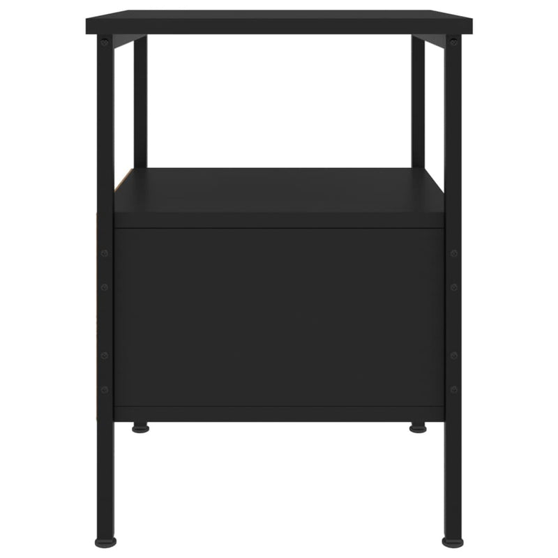 Nattbord 2 stk svart 34x36x50 cm konstruert tre
