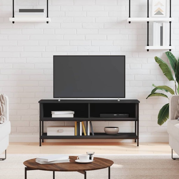 TV-benk svart 100x35x45 cm konstruert tre