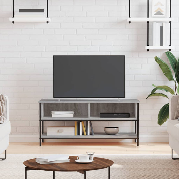 TV-benk grå sonoma 100x35x45 cm konstruert tre