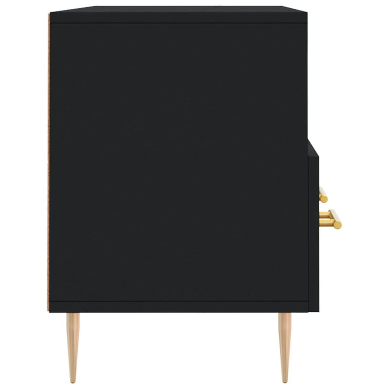 TV-benk svart 102x36x50 cm konstruert tre