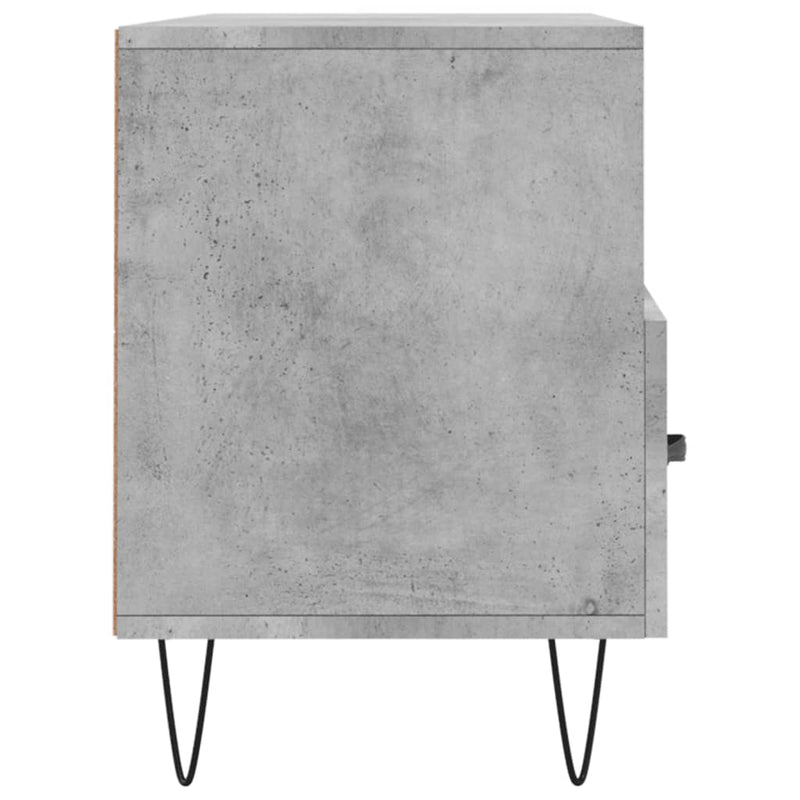 TV-benk betonggrå 120x35x48 cm konstruert tre