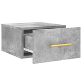 Veggmontert nattbord betonggrå 35x35x20 cm