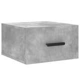 Veggmonterte nattbord 2 stk betonggrå 35x35x20 cm