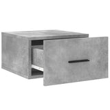 Veggmontert nattbord betonggrå 35x35x20 cm