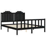 Sengeramme med hodegavl svart 5FT King Size heltre