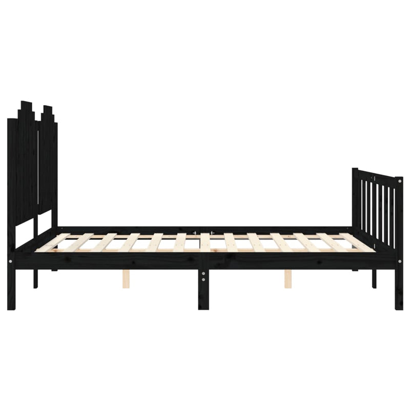 Sengeramme med hodegavl svart 5FT King Size heltre