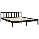 Sengeramme med hodegavl svart 5FT King Size heltre