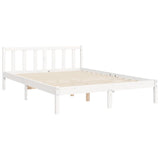 Sengeramme med hodegavl hvit 4FT6 double heltre