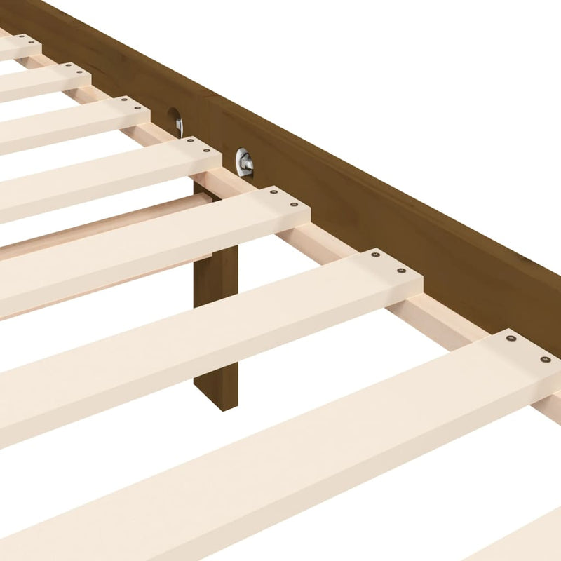 Sengeramme med hodegavl honningbrun 4FT small double heltre