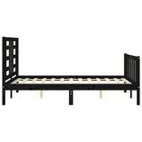 Sengeramme med hodegavl svart 4FT6 double heltre