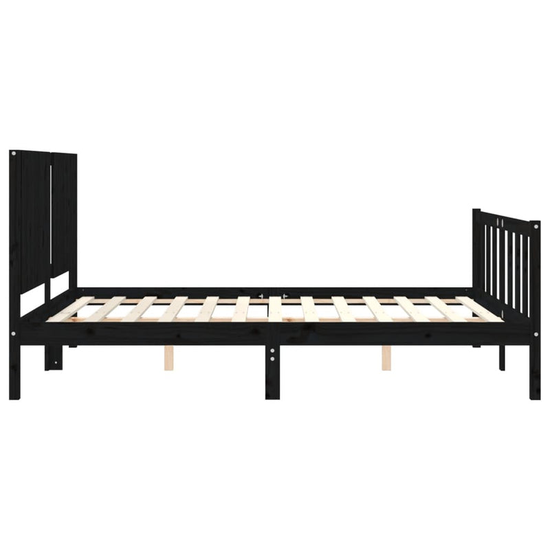 Sengeramme med hodegavl svart 5FT King Size heltre