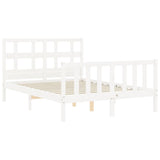 Sengeramme med hodegavl hvit 4FT6 double heltre