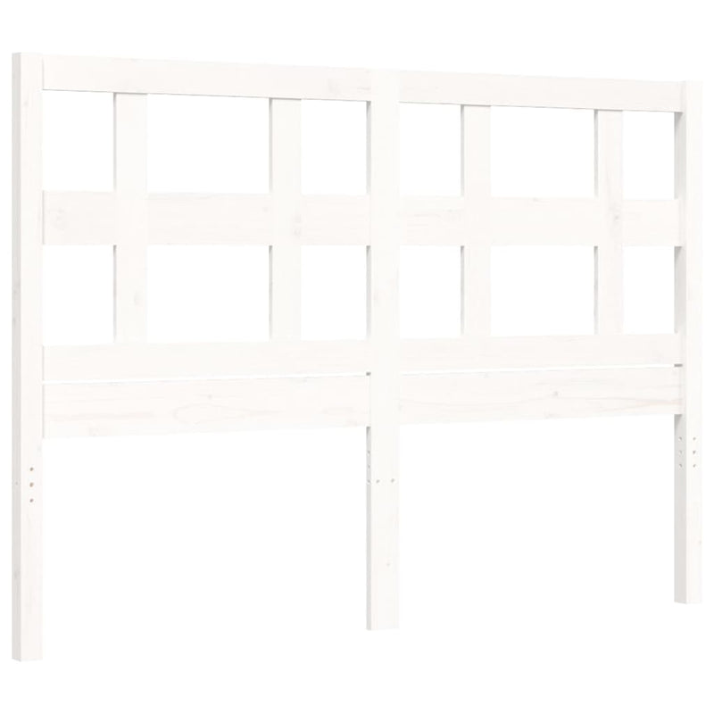 Sengeramme med hodegavl hvit 4FT6 double heltre