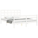 Sengeramme med hodegavl hvit 5FT King Size heltre