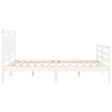 Sengeramme med hodegavl hvit 5FT King Size heltre