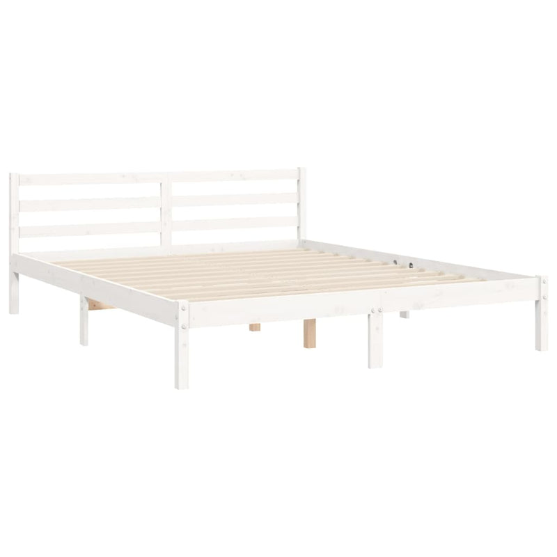 Sengeramme med hodegavl hvit 5FT King Size heltre