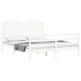 Sengeramme med hodegavl hvit 5FT King Size heltre