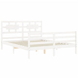 Sengeramme med hodegavl hvit 5FT King Size heltre