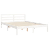 Sengeramme med hodegavl hvit 4FT6 double heltre