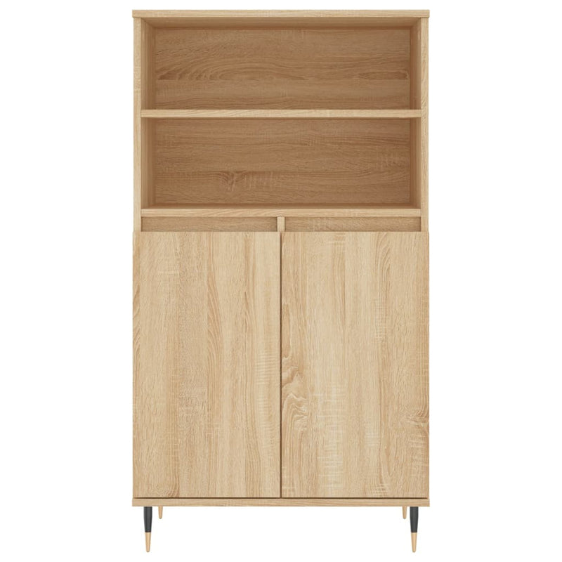 Highboard sonoma eik 60x36x110 cm konstruert tre