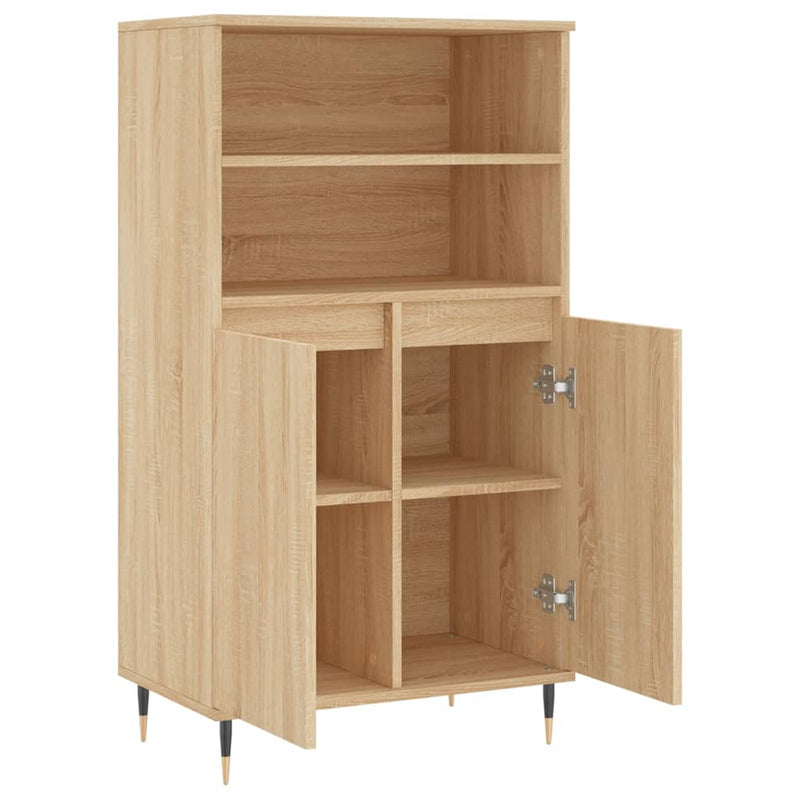 Highboard sonoma eik 60x36x110 cm konstruert tre