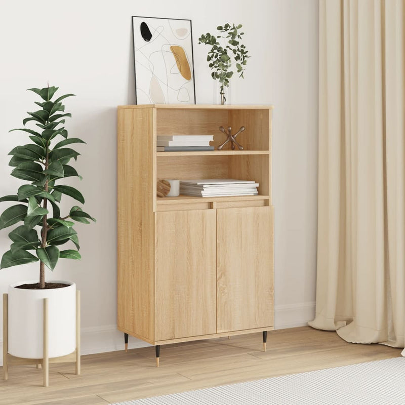 Highboard sonoma eik 60x36x110 cm konstruert tre