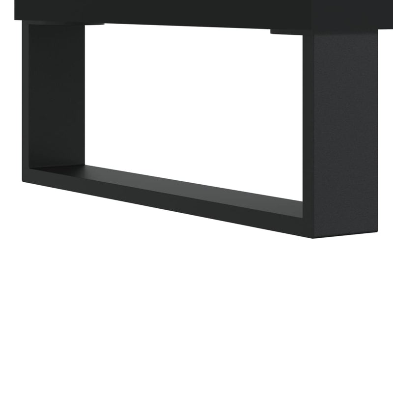 Highboard svart 60x36x110 cm konstruert tre