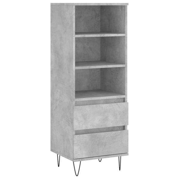 Highboard betonggrå 40x36x110 cm konstruert tre