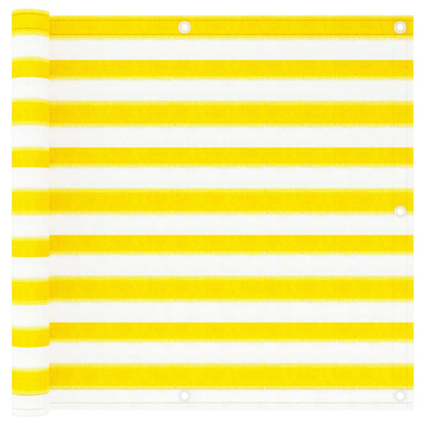 Balkongskjerm gul og hvit 90x300 cm HDPE