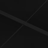 Hagebord 130x130x72 cm stål og glass svart