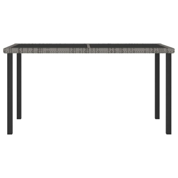 Hagebord grå 140x70x73 cm polyrotting