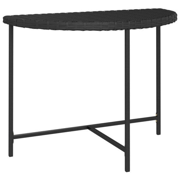 Hagebord svart 100x50x75 cm polyrotting