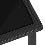 Hagebord svart 70x70x73 cm polyrotting