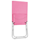 Sammenleggbare strandstoler 2 stk rosa stoff