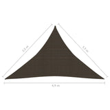 Solseil 160 g/m² brun 3,5x3,5x4,9 m HDPE